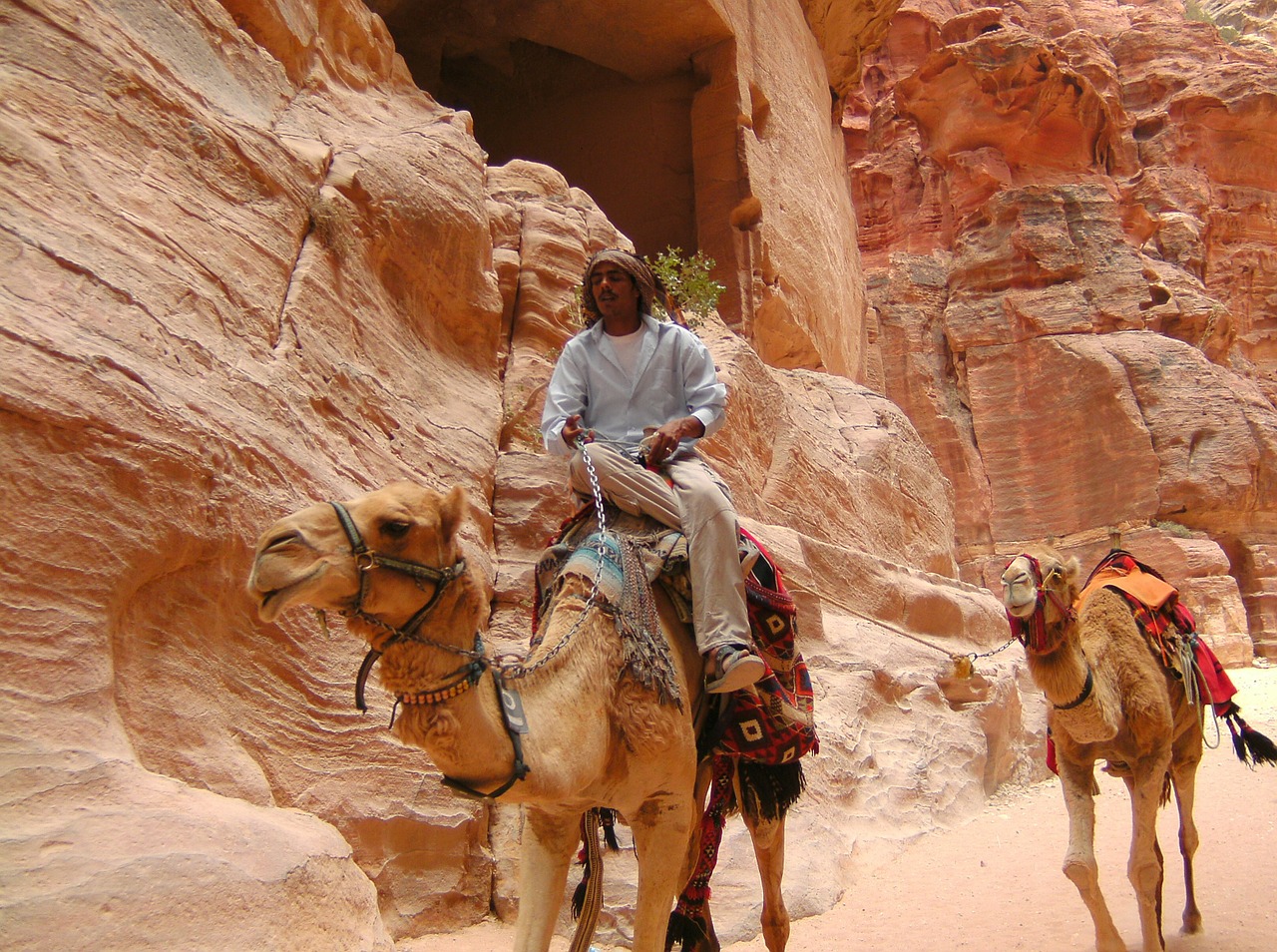 Take a package tour of Jordan to visit sites like Petra